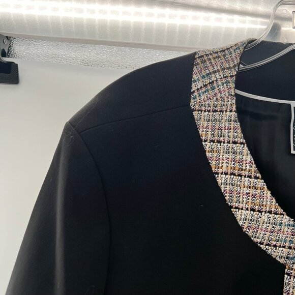 Nicole Miller for Mary Kay Open Front Blazer Jacket Black/Multi Size 22W Petite - Picture 2 of 9